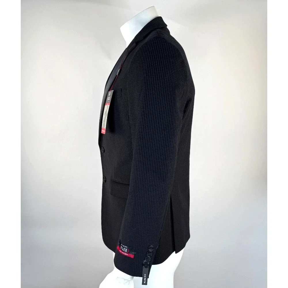 Van Heusen FLEX Textured Tuxedo Slim Fit Jacket Mens 40S NWT Lined Double-vented